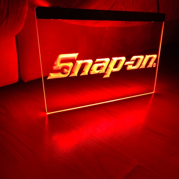 SNAP ON LED NEON RED LIGHT SIGN 8x12 - Picture 2 of 3
